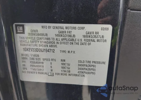 2011 GMC Acadia Denali from USA, damaged, VIN 1GKKVTED0BJ276820